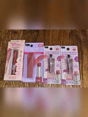 Glow Up Lip Balm- Sheer Mauve / Nude, Shea Butter Lipstick & High Shine Lipstick